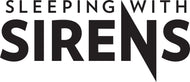 black logo on white background that says sleeping with sirens.
