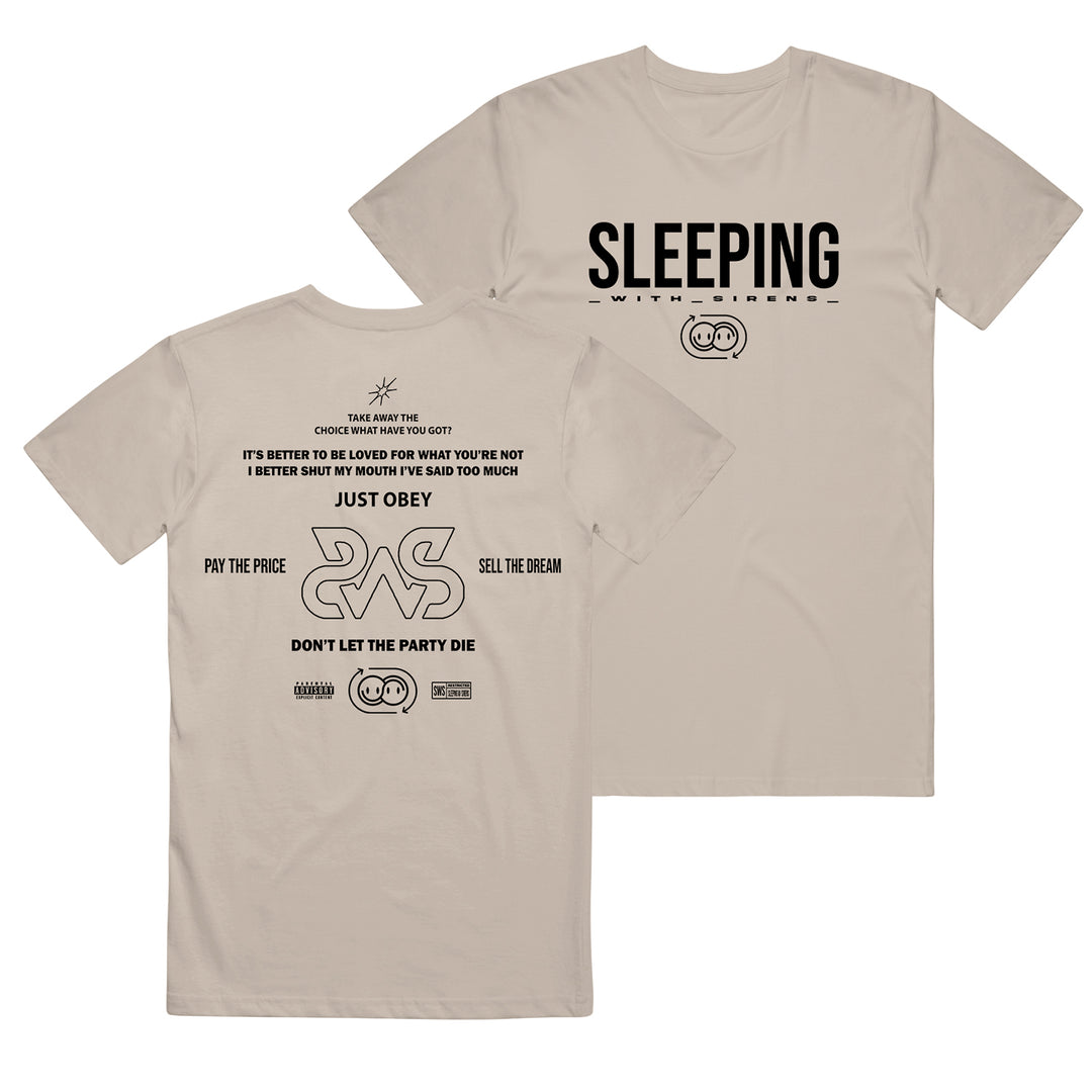 Just Obey - Sand T-Shirt – Sleeping With Sirens