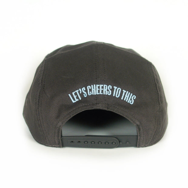 Let's Cheers To This Charcoal 5 Panel Camper Hat