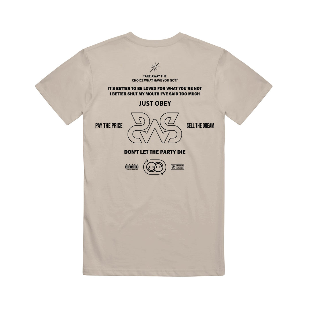 Just Obey - Sand T-Shirt – Sleeping With Sirens