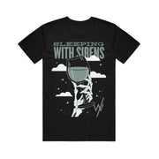 sleeping with sirens Skeletons Cheer Tour - Black T-Shirt front and back